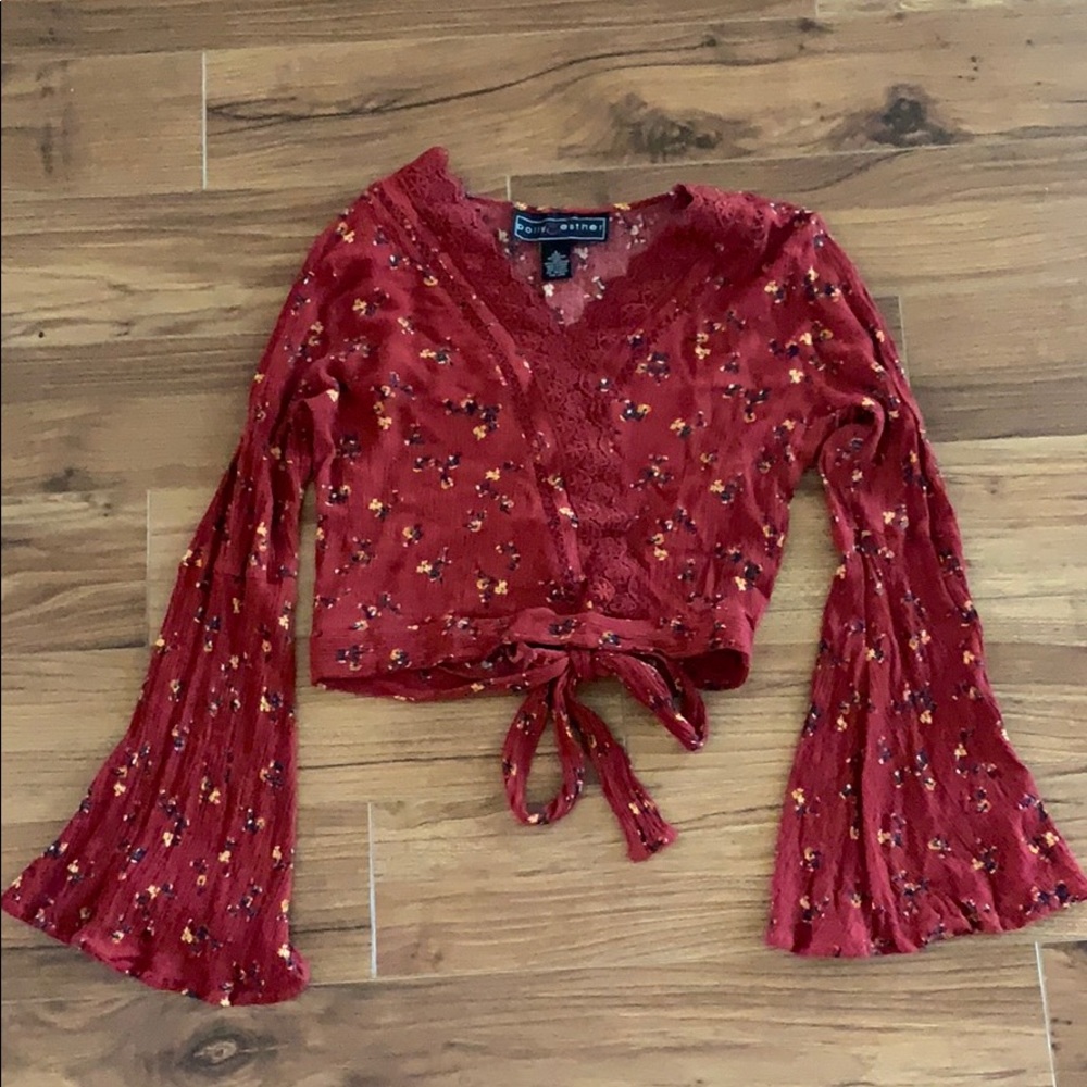 Red flower shirt